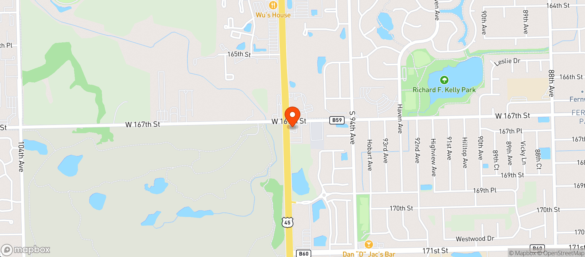 Map showing CIRCLE K #4706794