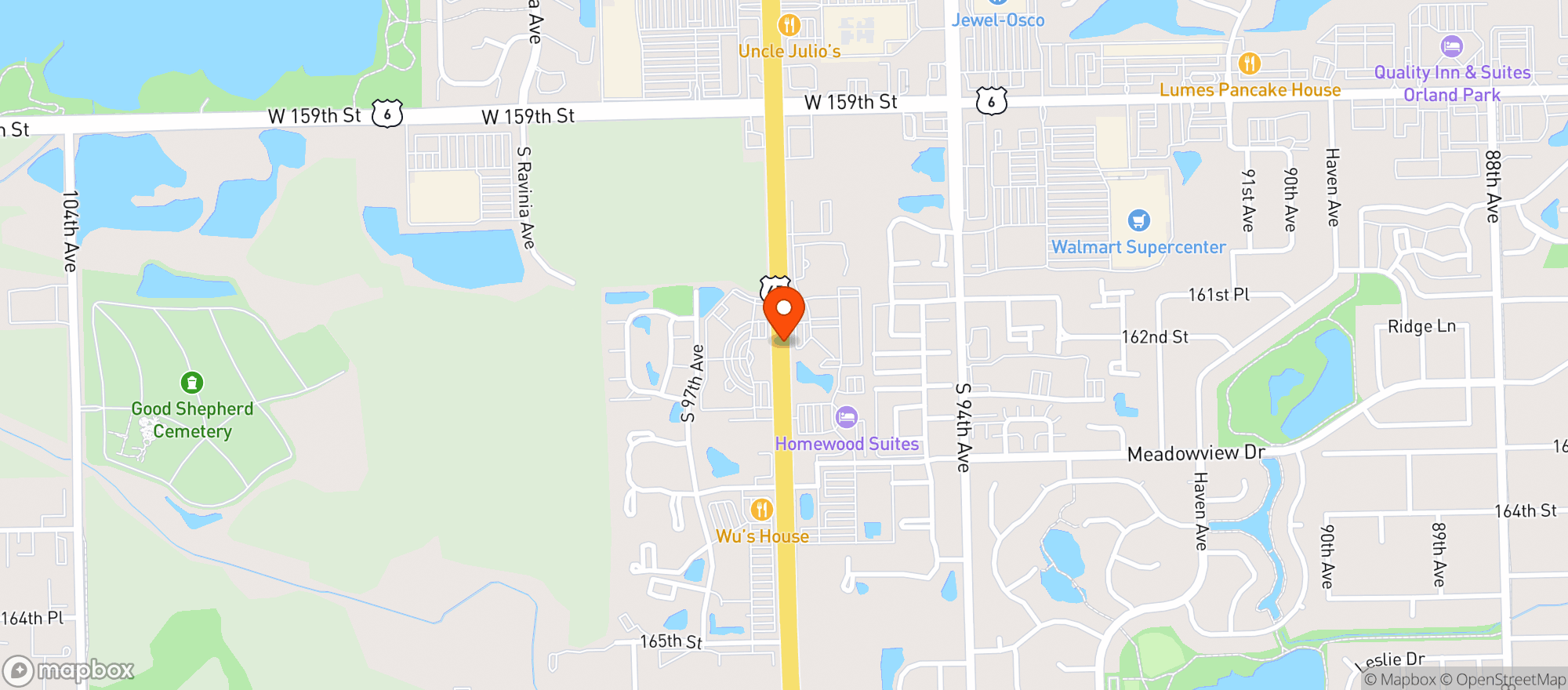 Map showing Mama Marias Taco & Tequila Bar