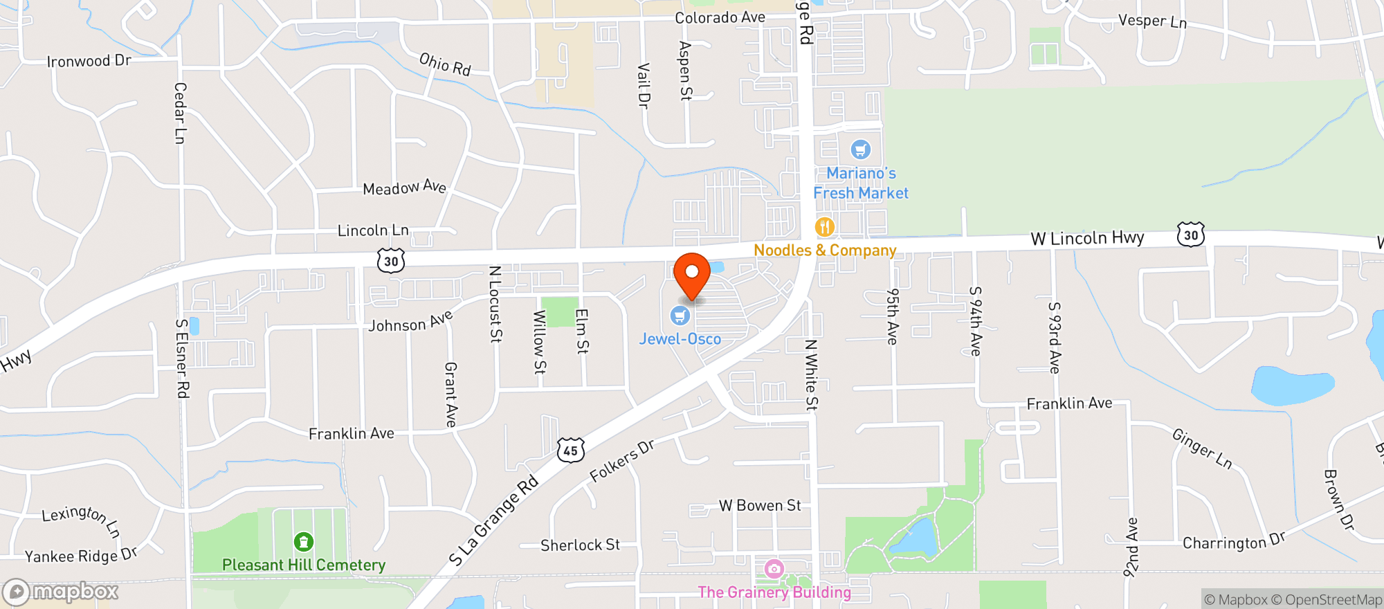 Map showing Jewel-Osco