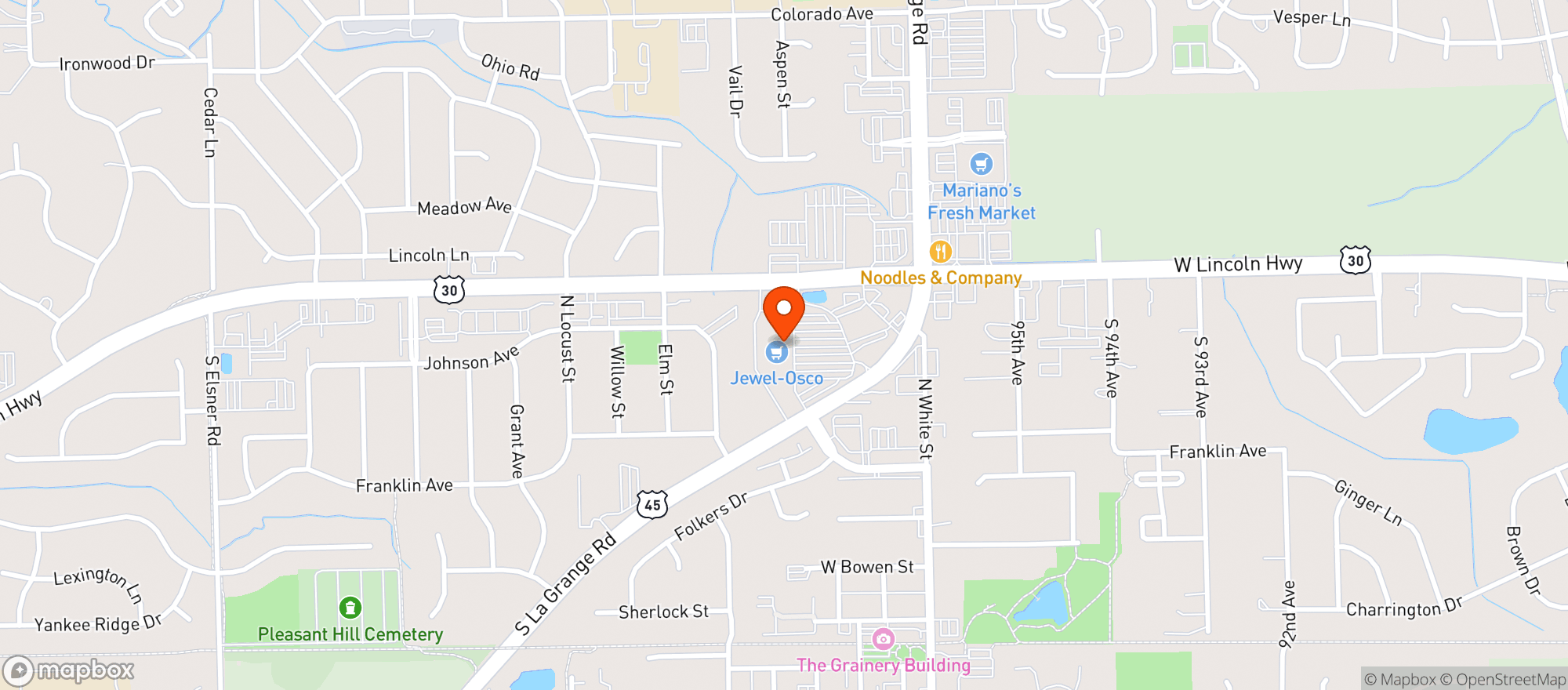 Map showing Osco Drug #0052