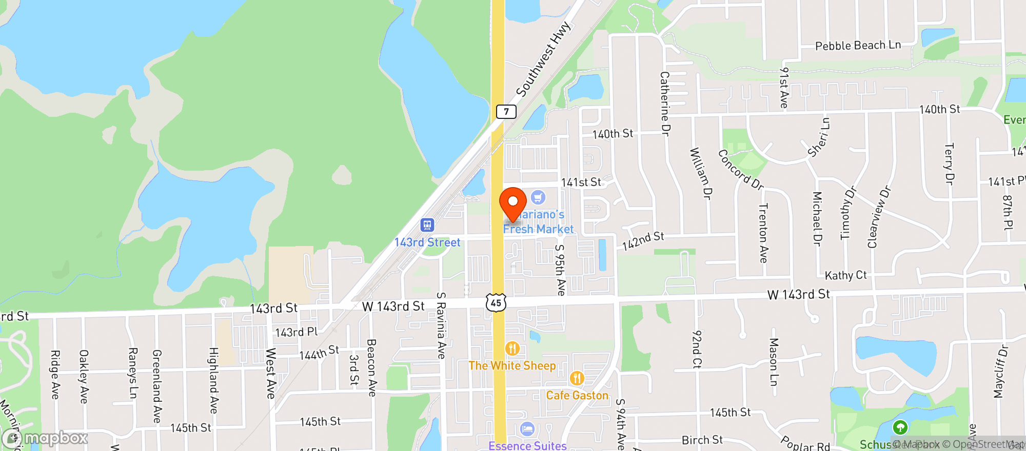Map showing P F Changs China Bistro #9806