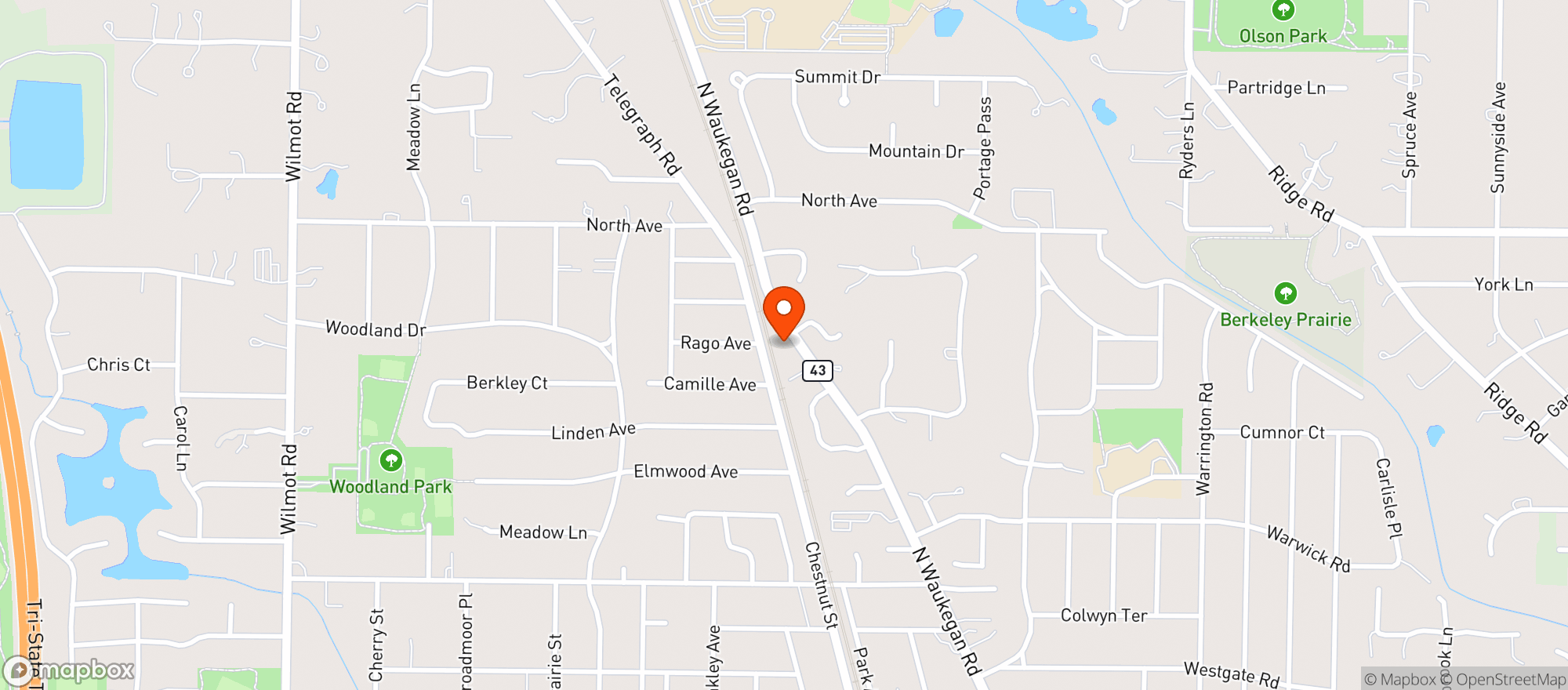 Map showing Bp - Deerfield