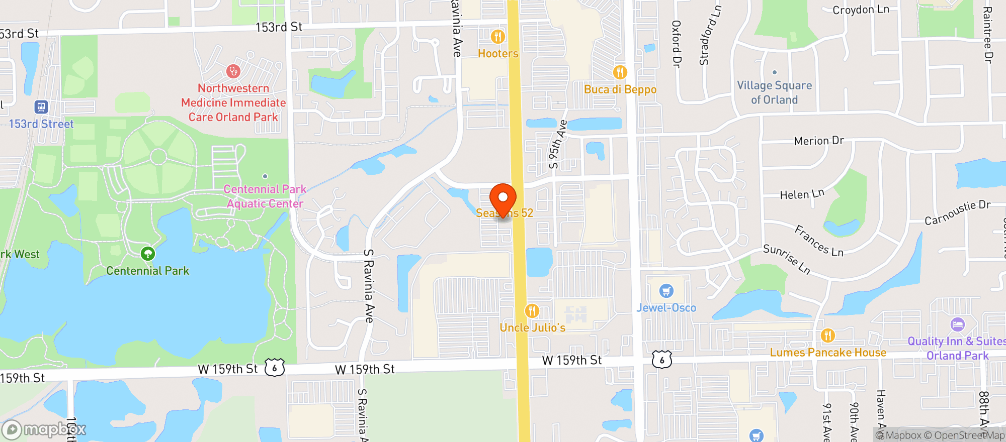 Map showing Millers Ale House