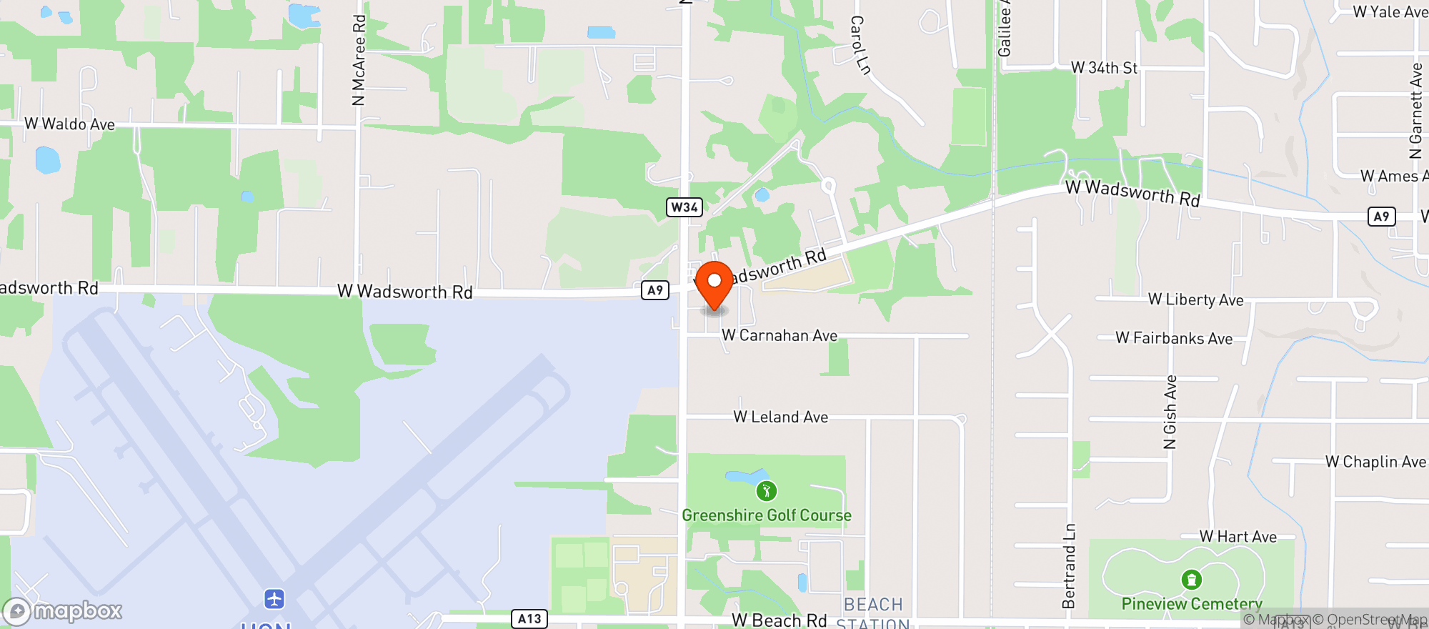 Map showing Hoeksemas Mini Mart