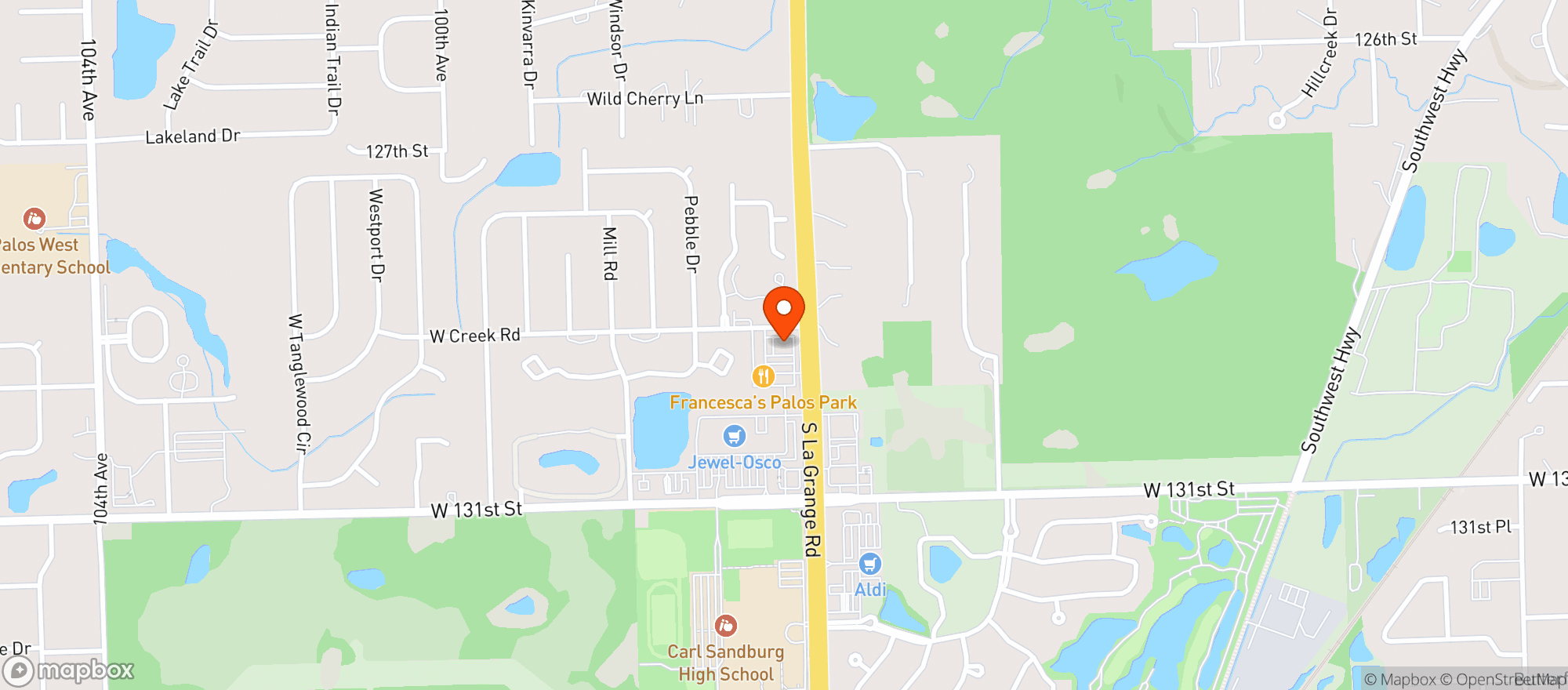 Map showing Stoney Point Pub