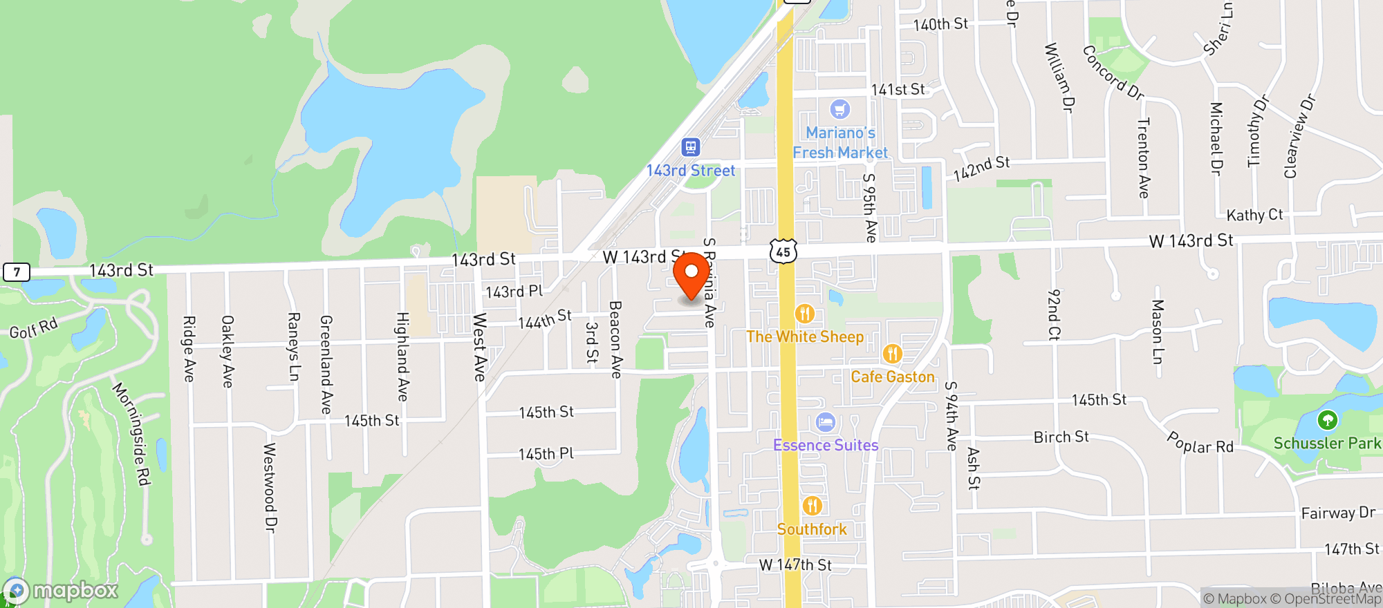 Map showing Foxs Pub