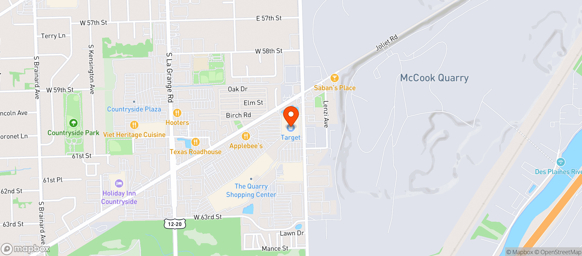 Map showing Target