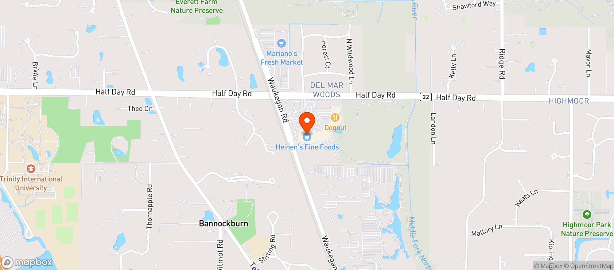 Map showing HEINENS