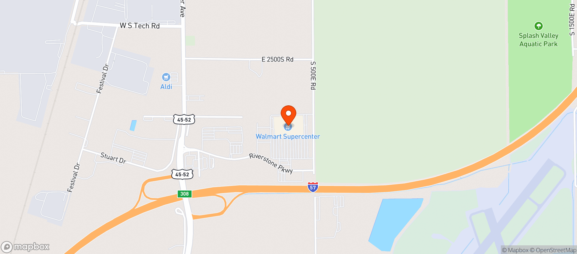 Map showing Walmart Supercenter