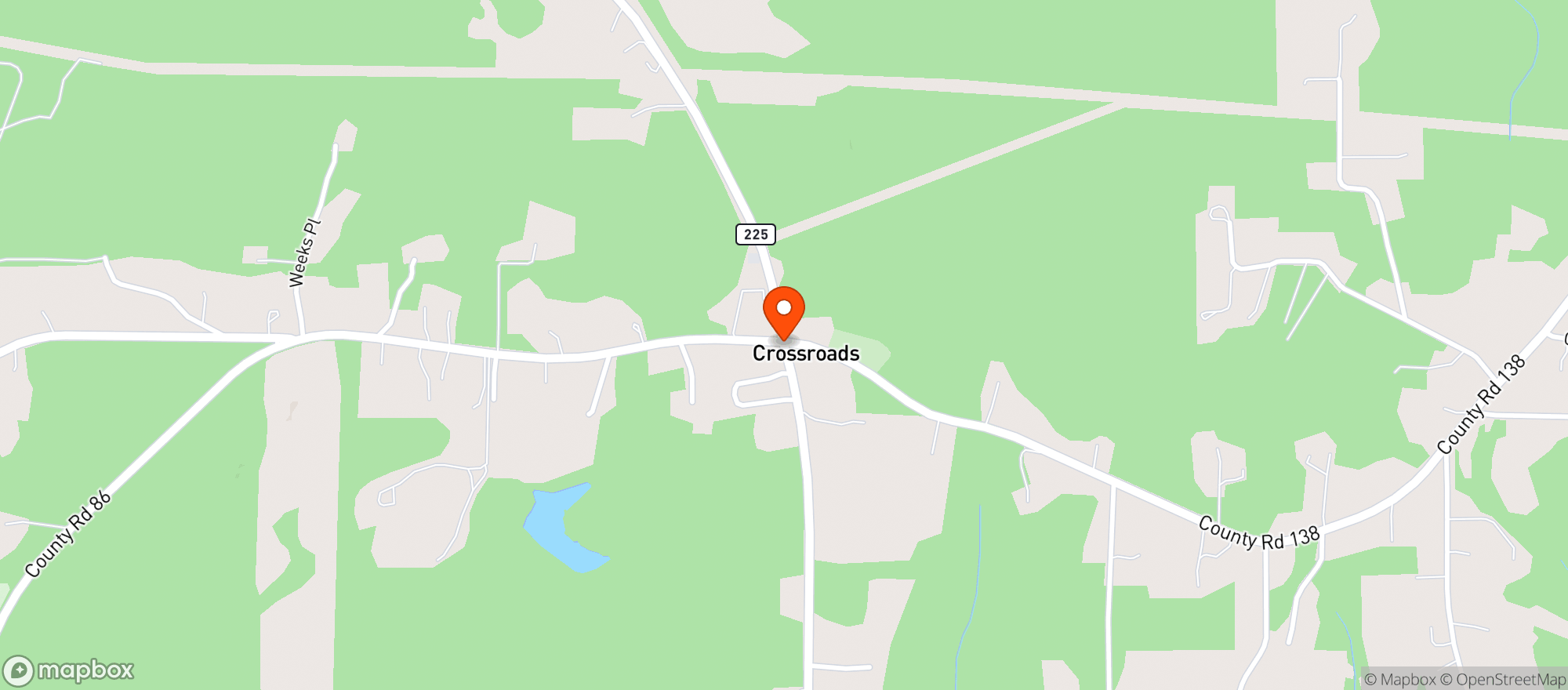 Map showing Crossroad Country Convenience