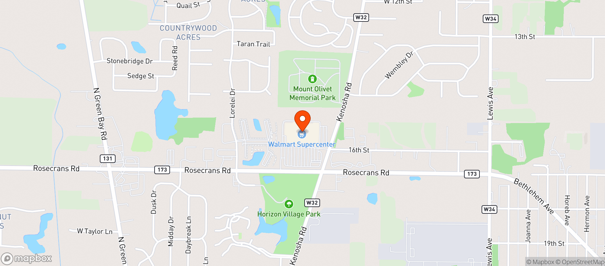 Map showing Walmart Supercenter