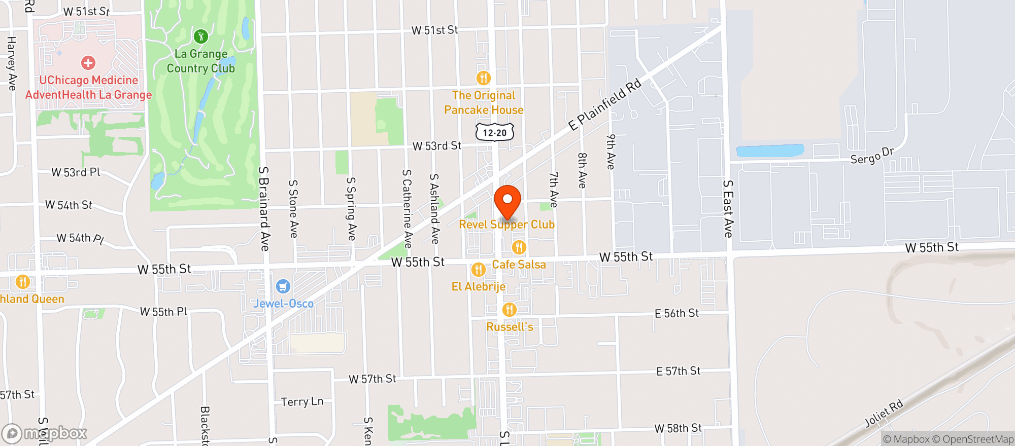 Map showing MAIN STREET WINE & SPIRITS
