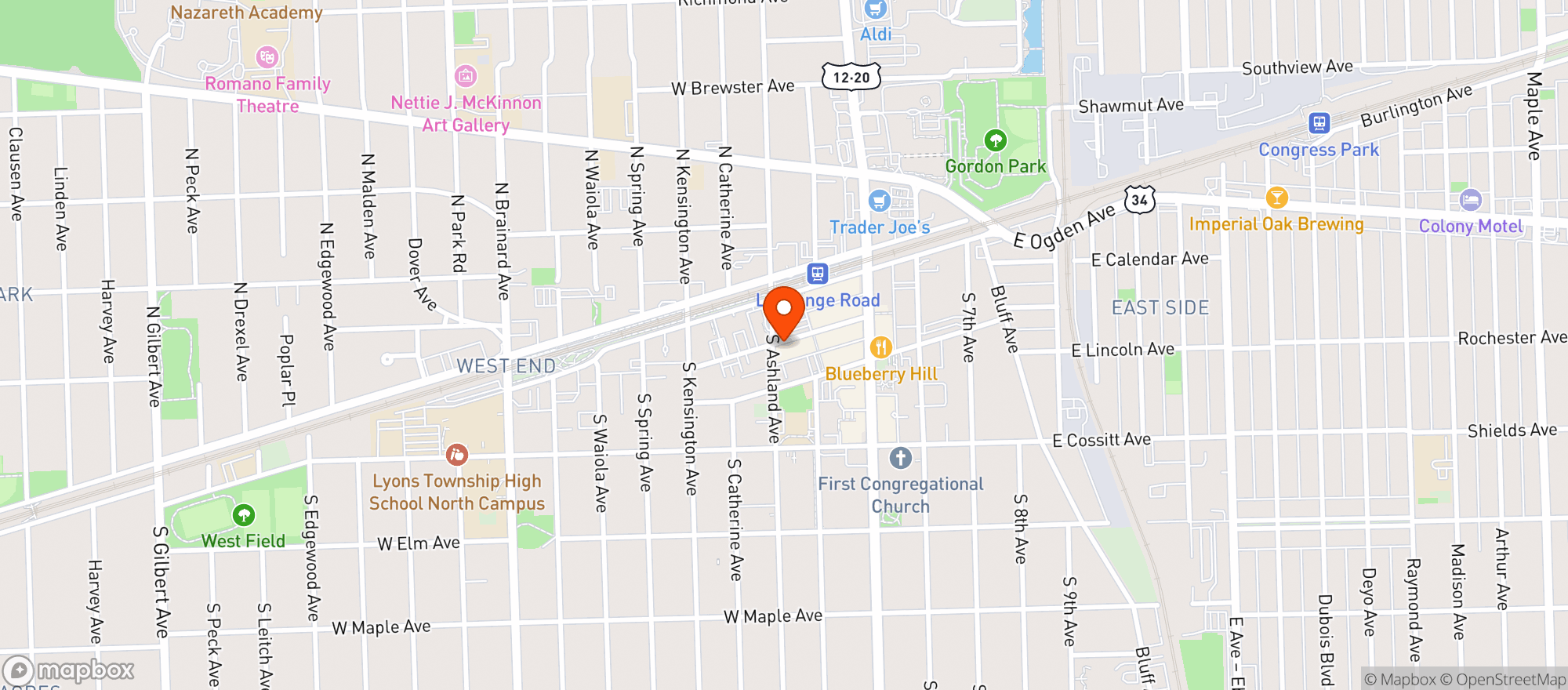 Map showing Sushi Ukai