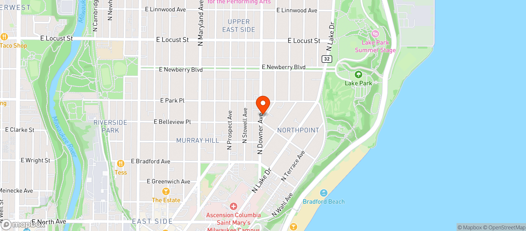 Map showing Cafe Hollander
