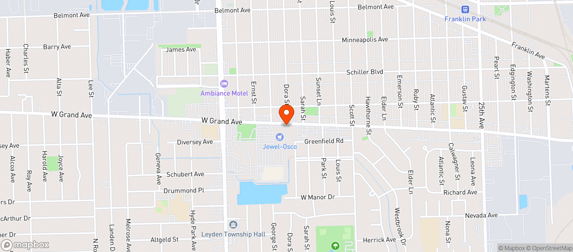 Map showing Jewel-Osco