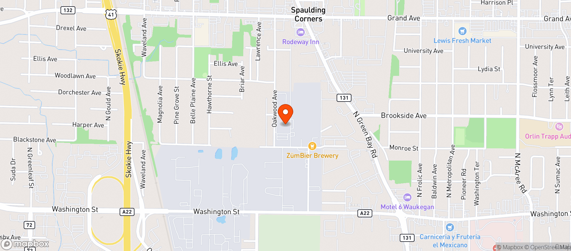 Map showing Lake County Sports Center