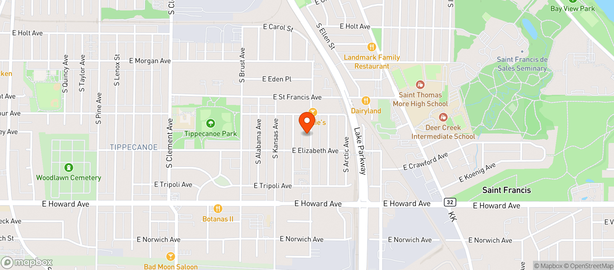 Map showing Dreamers