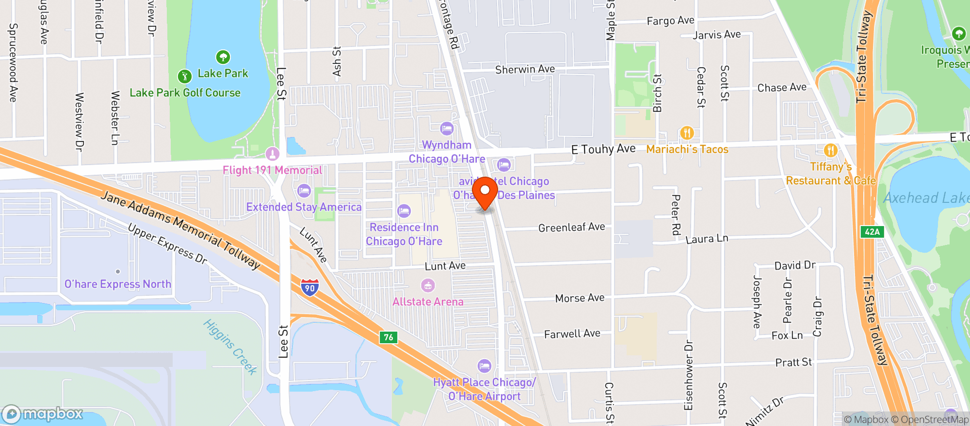 Map showing MIKES LIQUOR & TOBACCO