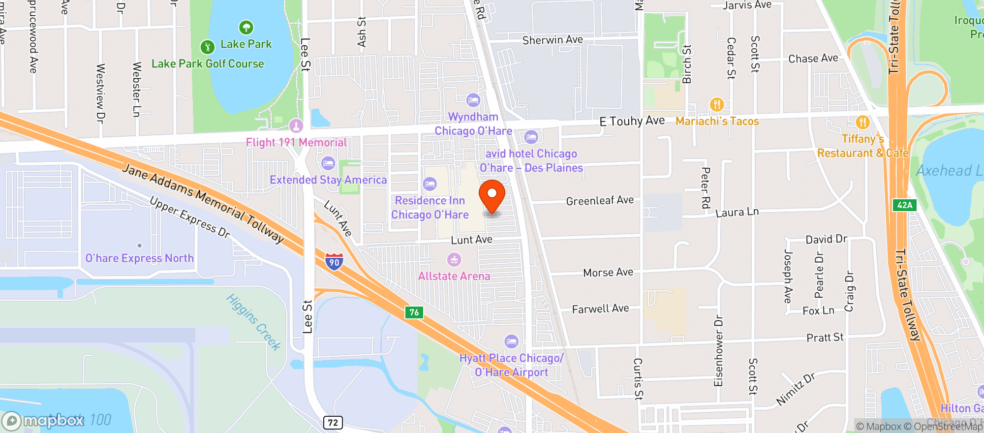 Map showing Target