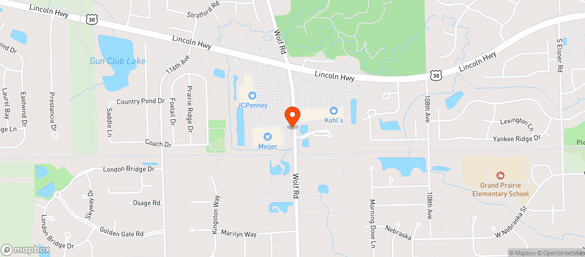 Map showing Binny's