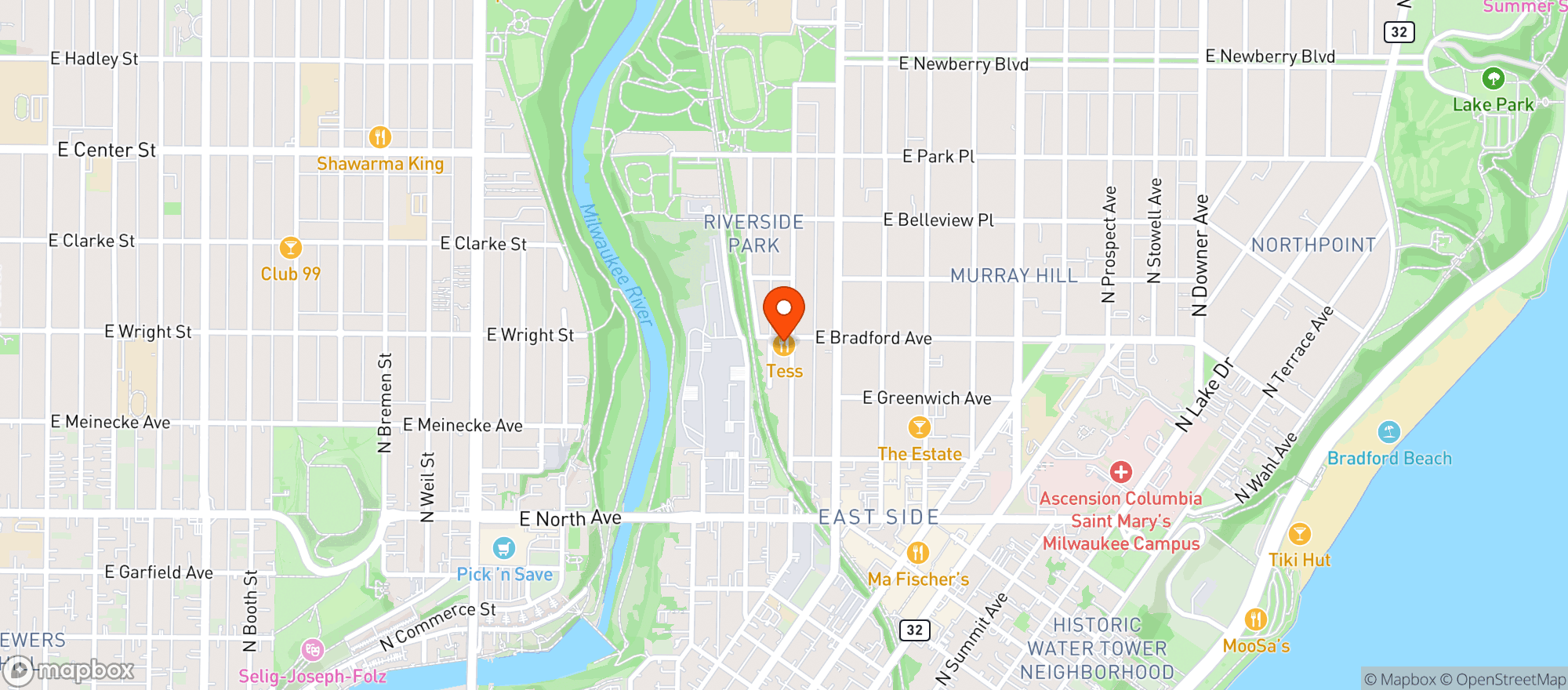 Map showing Tess Bar Wv Llc