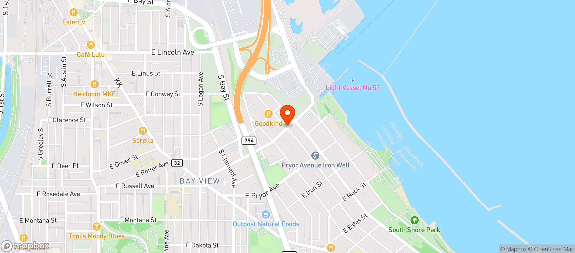 Map showing Cactus Club