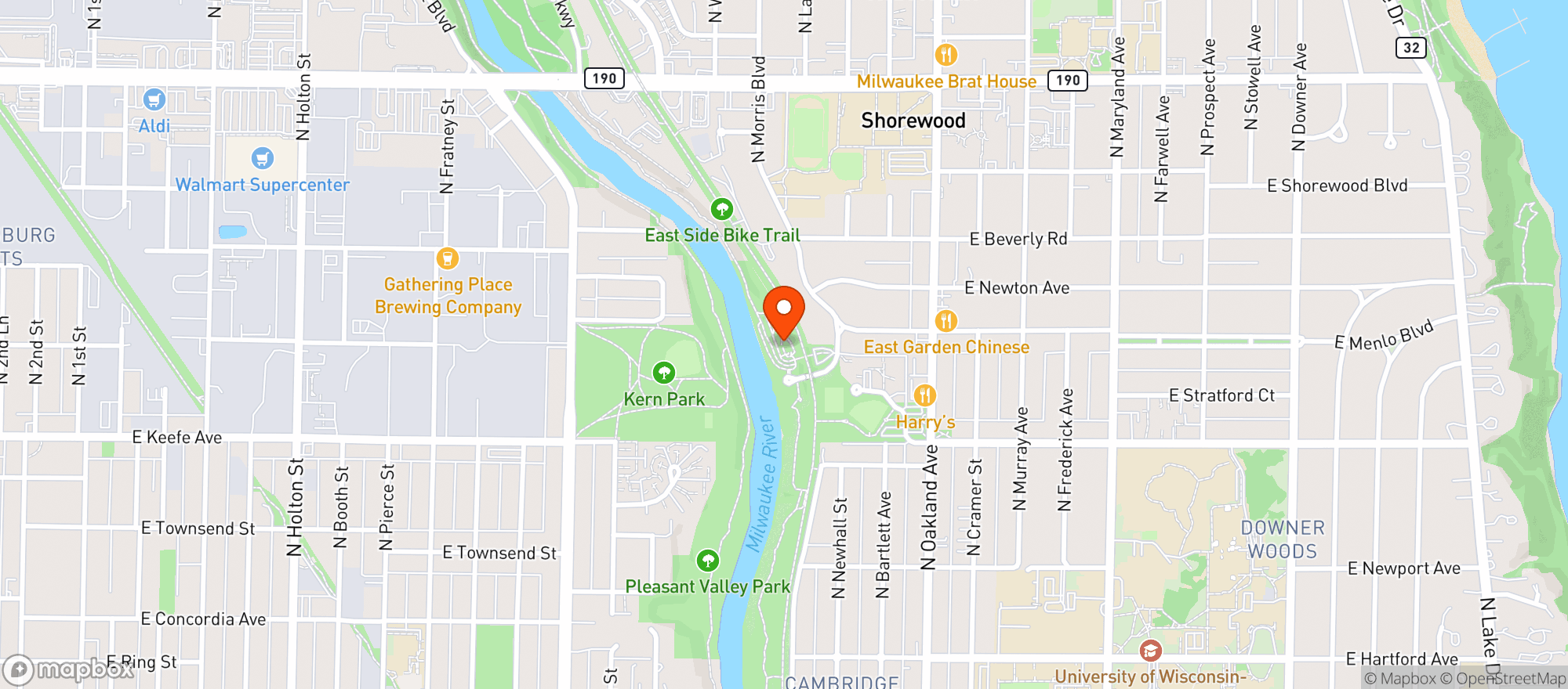 Map showing Hubbard Lodge