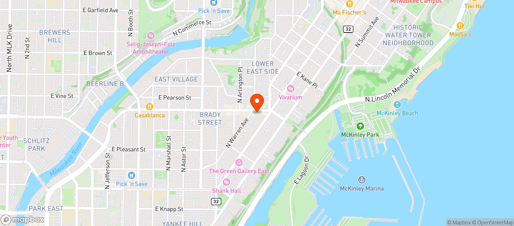 Map showing Smith Beer & Liquor