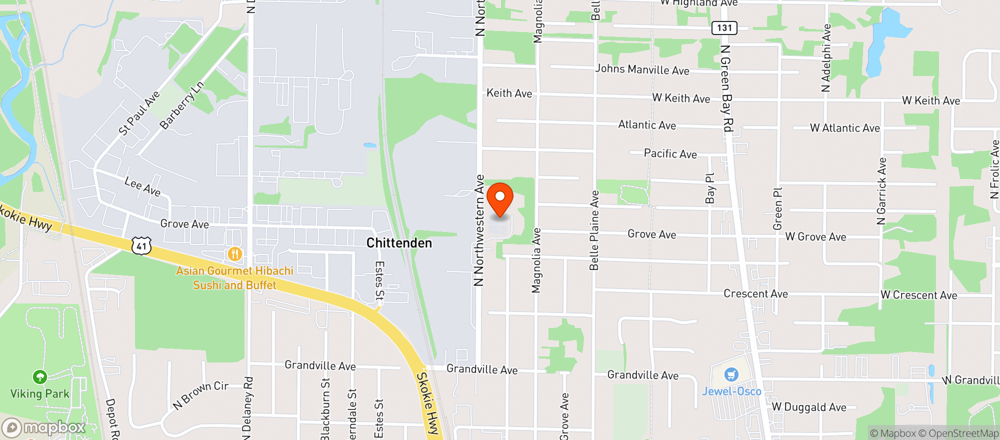 Map showing KLOSS DISTRIBUTING SPEC #00244
