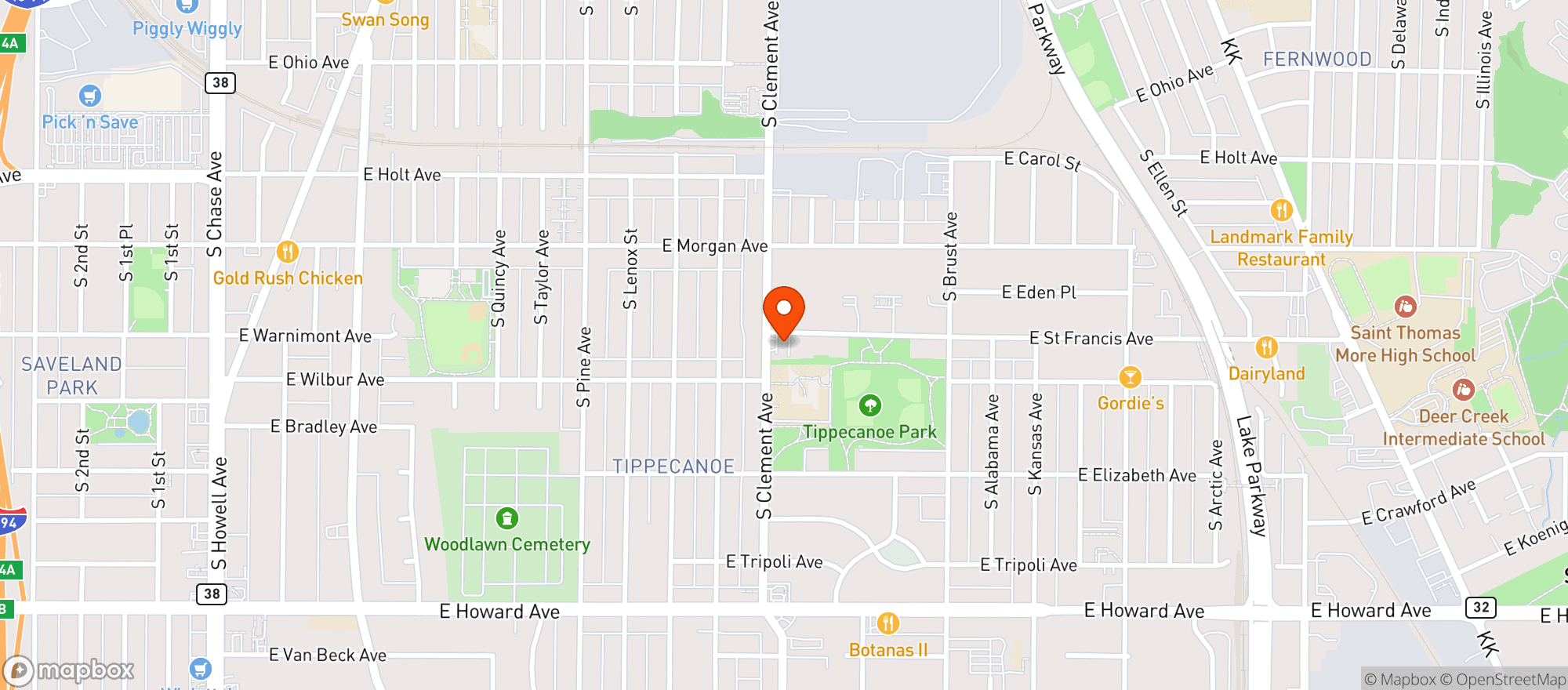 Map showing Mini Market