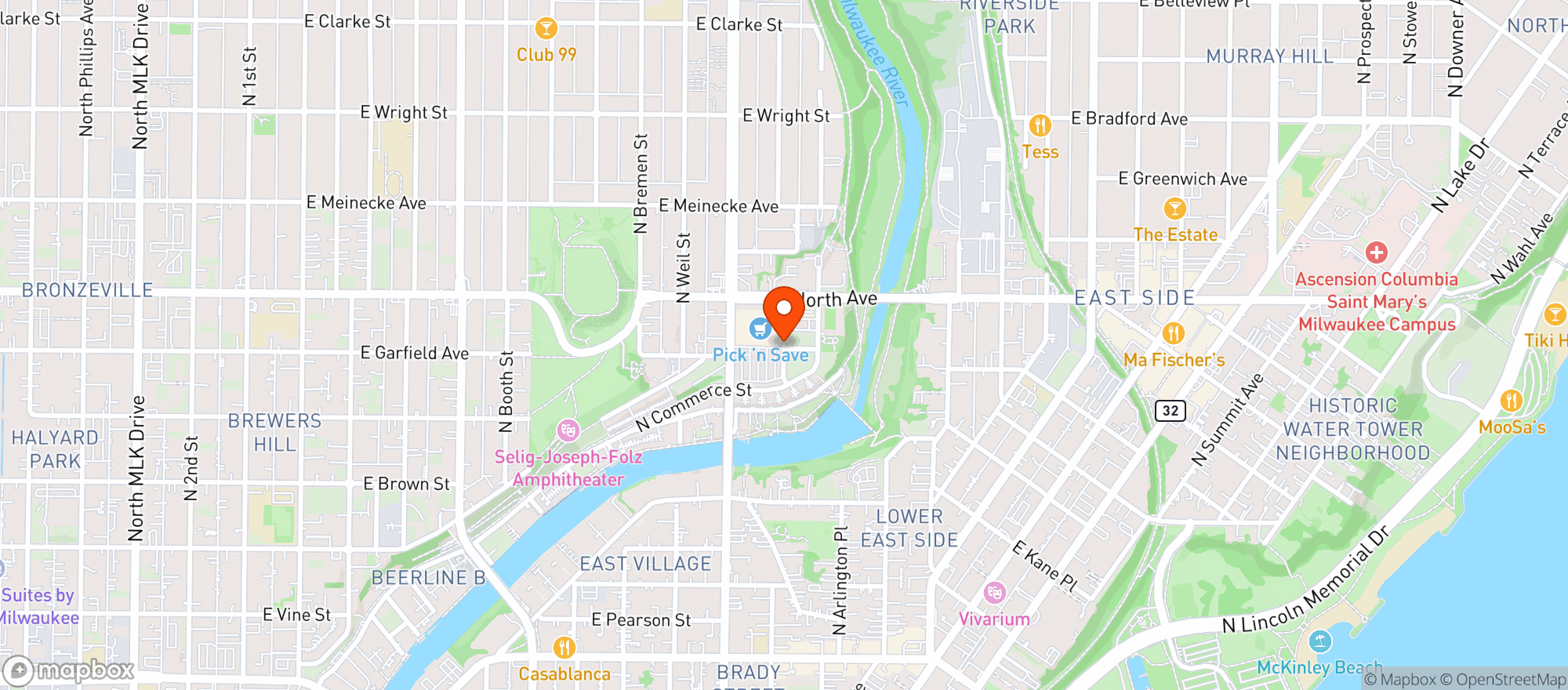 Map showing Pick N Save #882