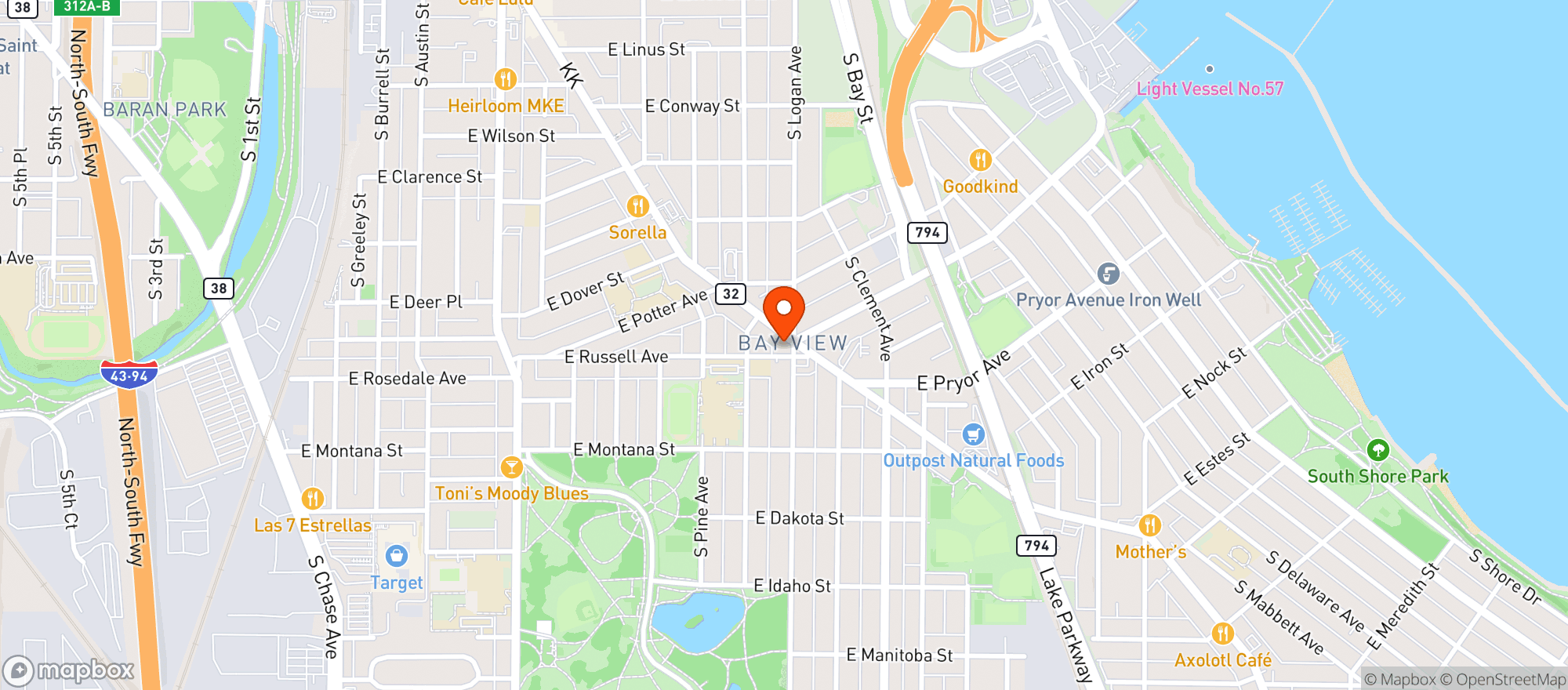 Map showing Hue Restaurant