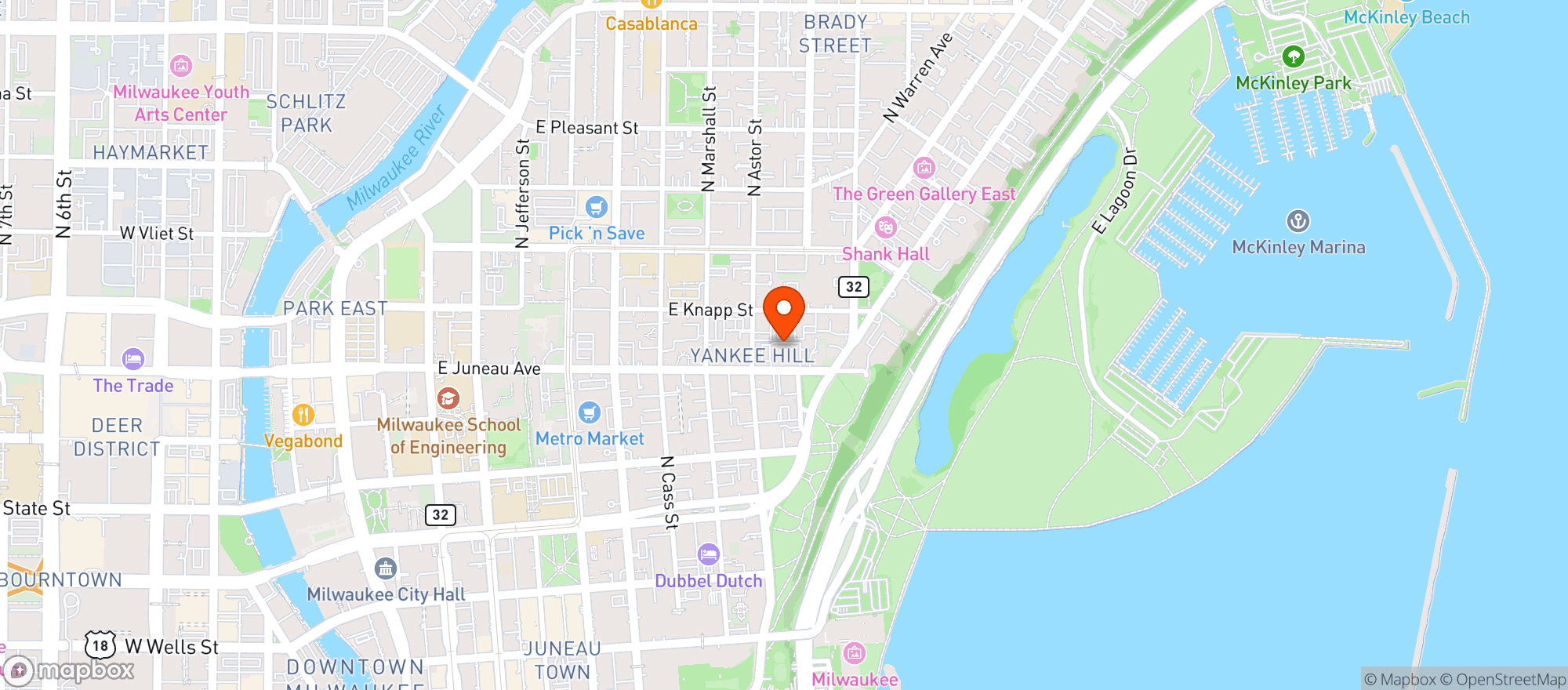 Map showing Knick The
