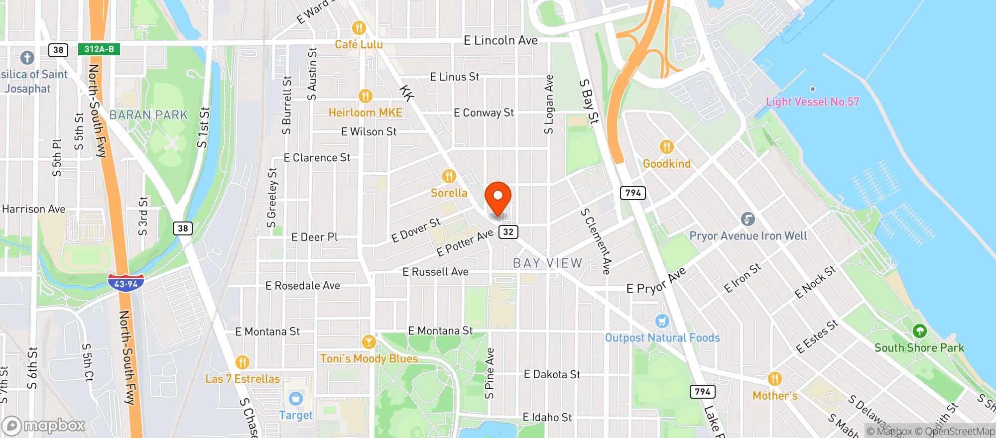 Map showing SEIGEL S LIQUOR