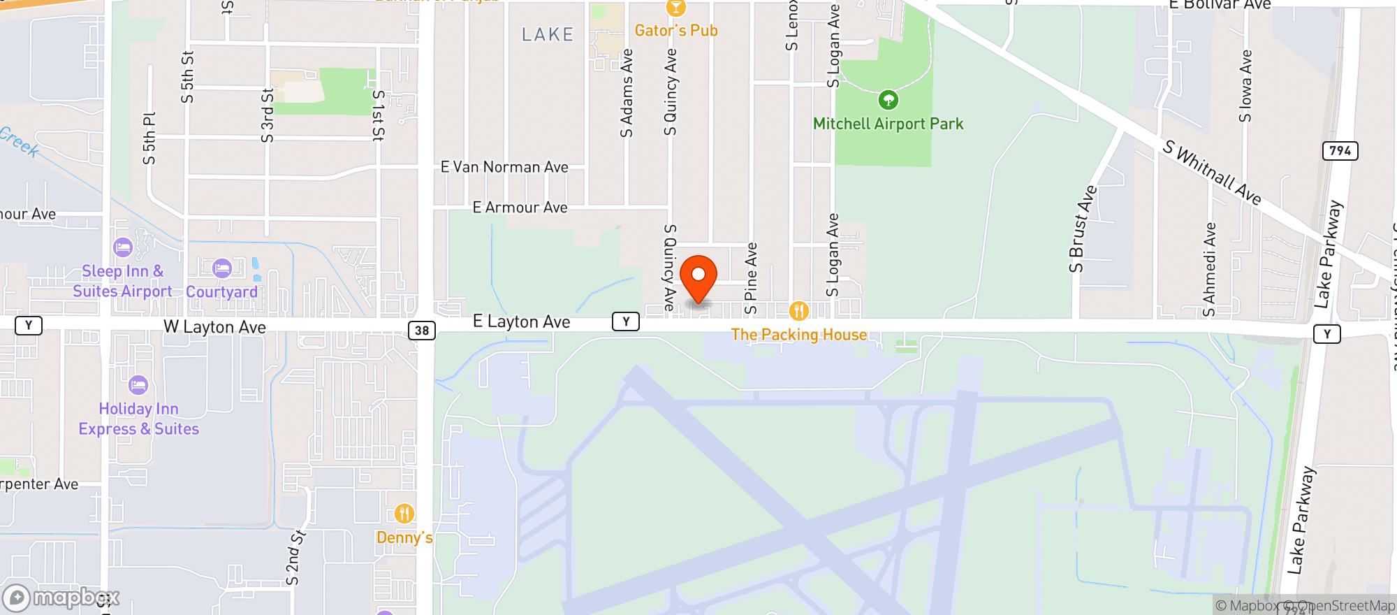 Map showing In Plane View