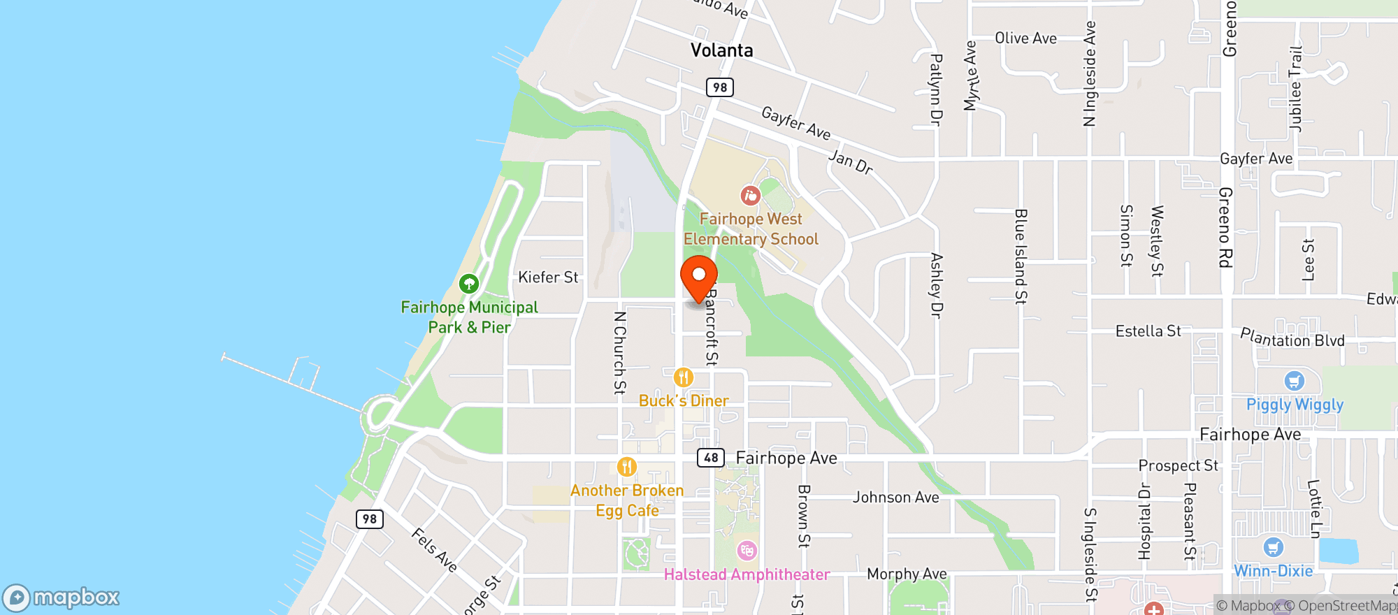 Map showing Little Bird