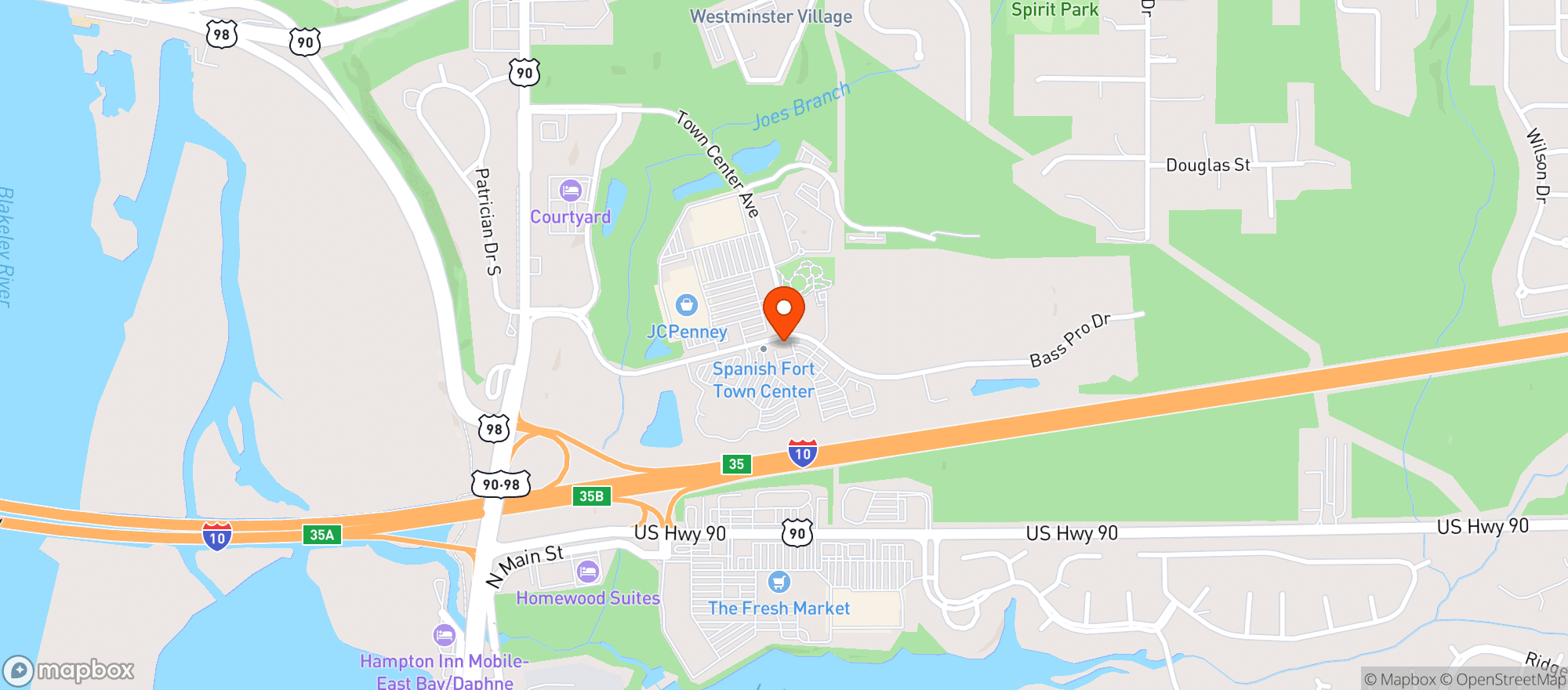 Map showing Fairway Indoor Golf Club