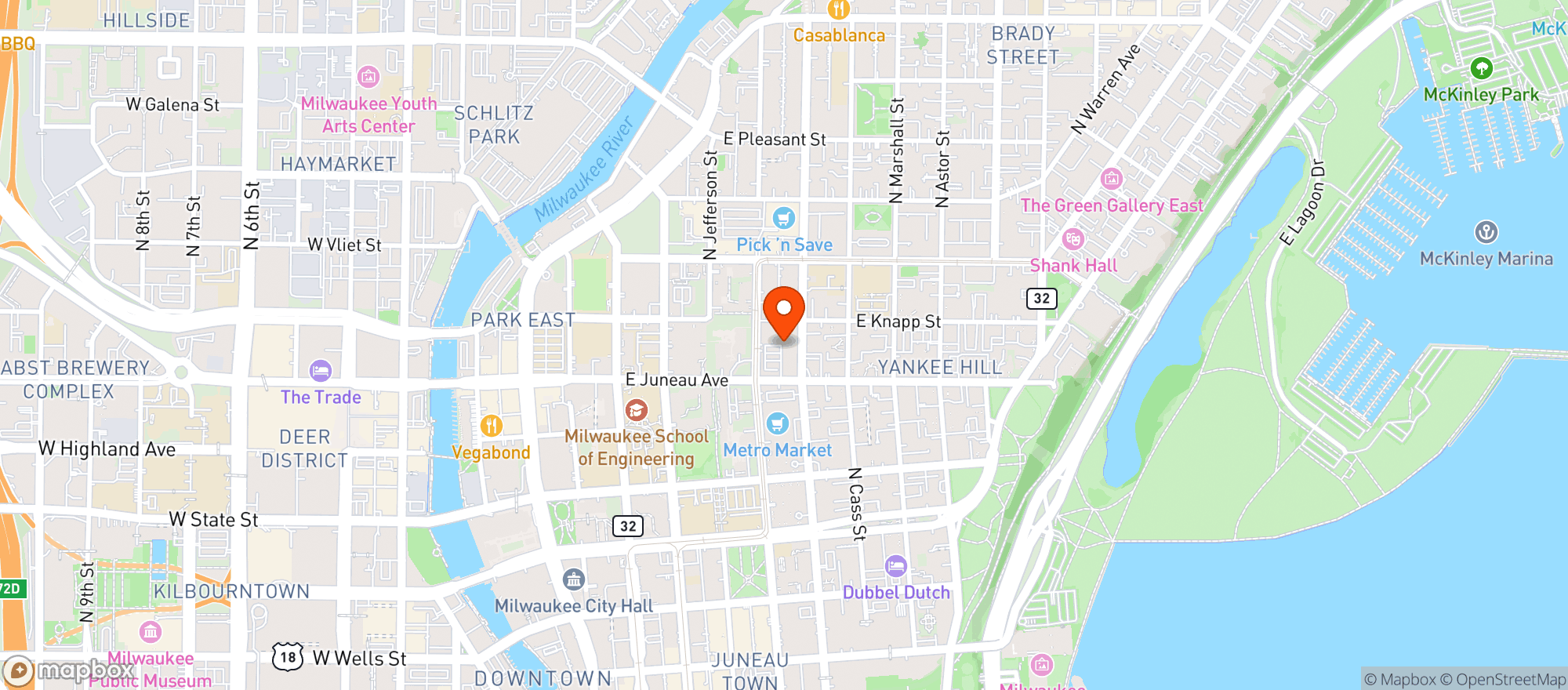 Map showing Haven Cafe