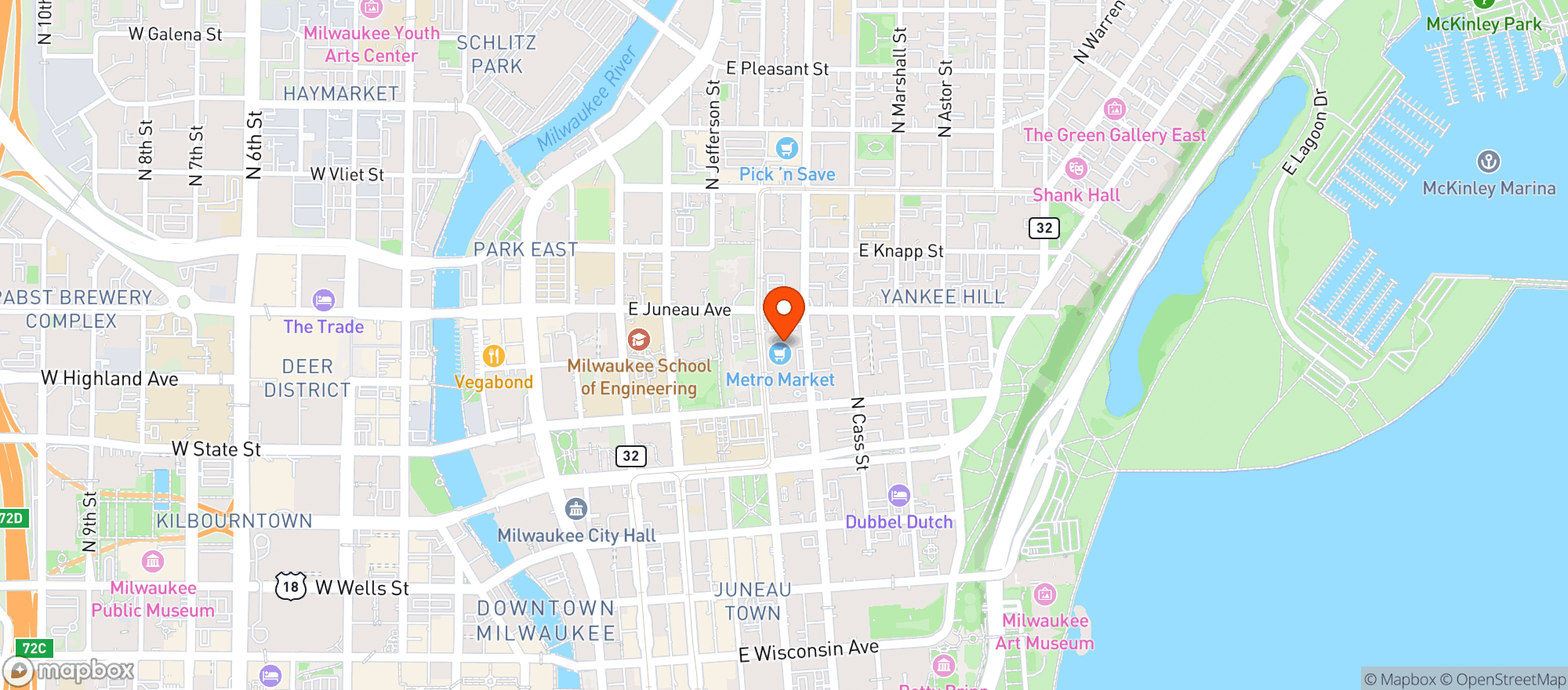 Map showing Pick N Save