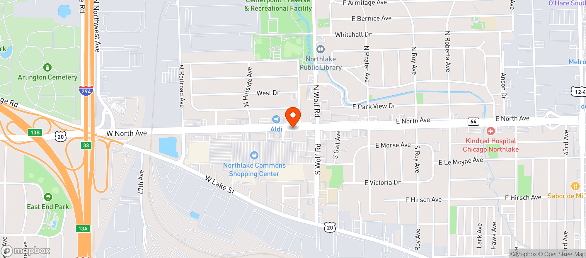 Map showing Ascend - Northlake