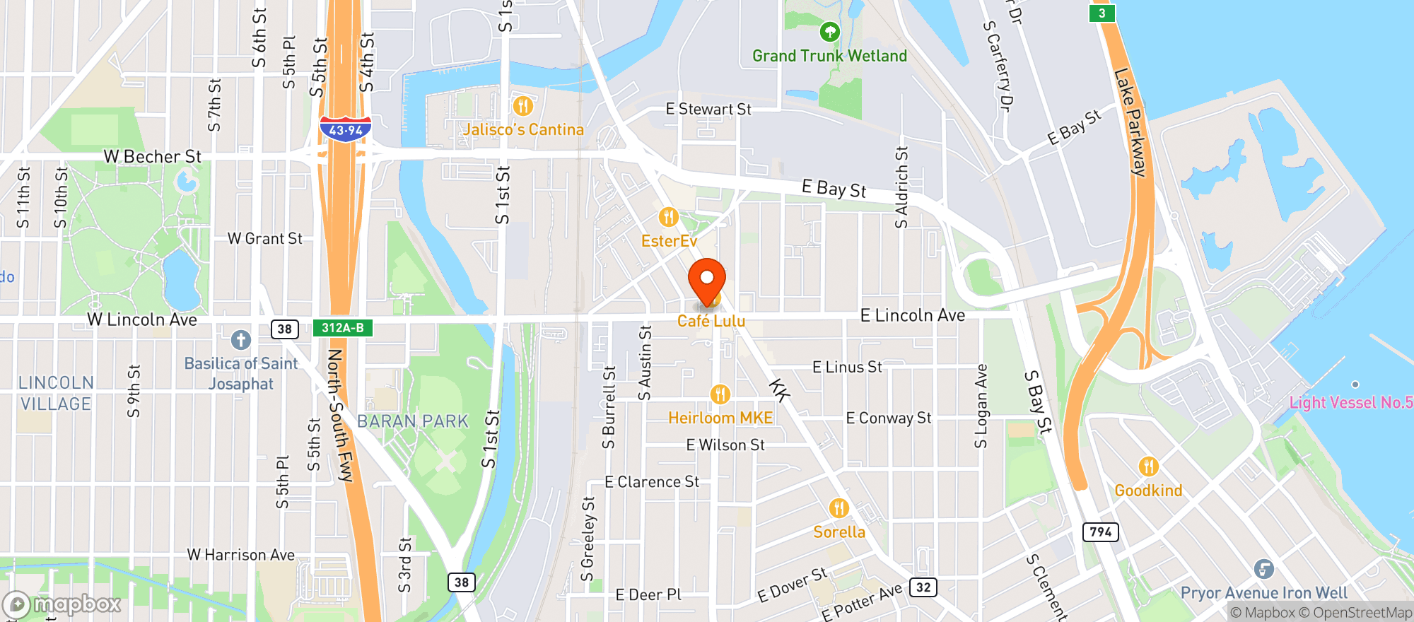 Map showing Bay View Supermarket