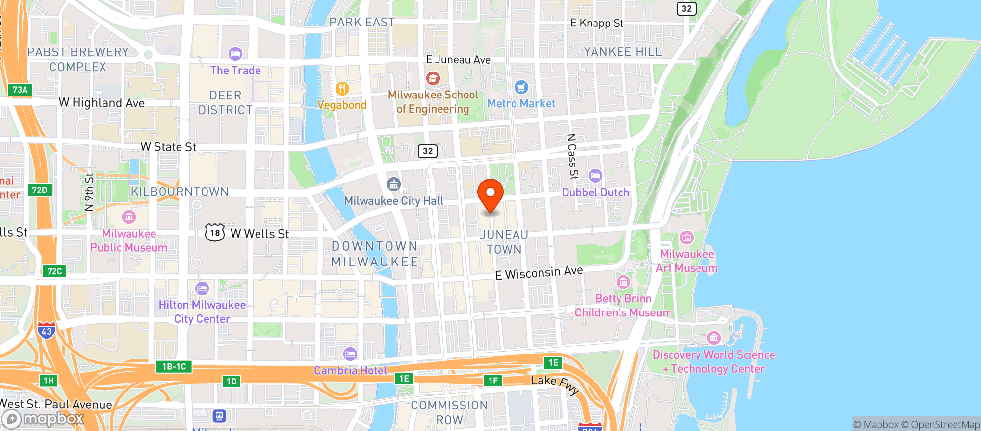 Map showing The Sofie