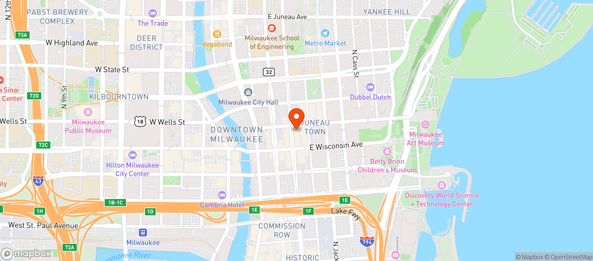 Map showing Hotel Metro