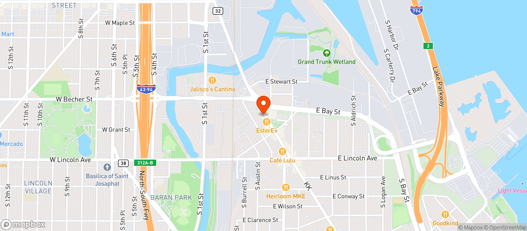 Map showing Lost Whale