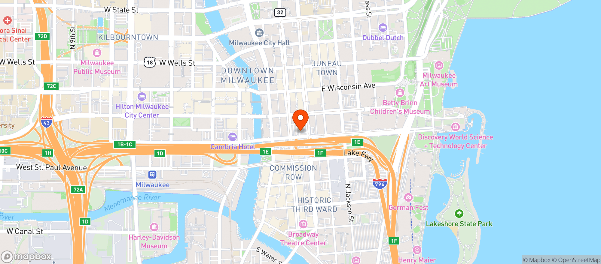 Map showing Central Standard Crafthouse