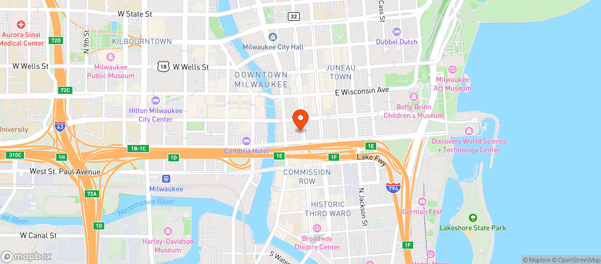 Map showing Tupelo Honey