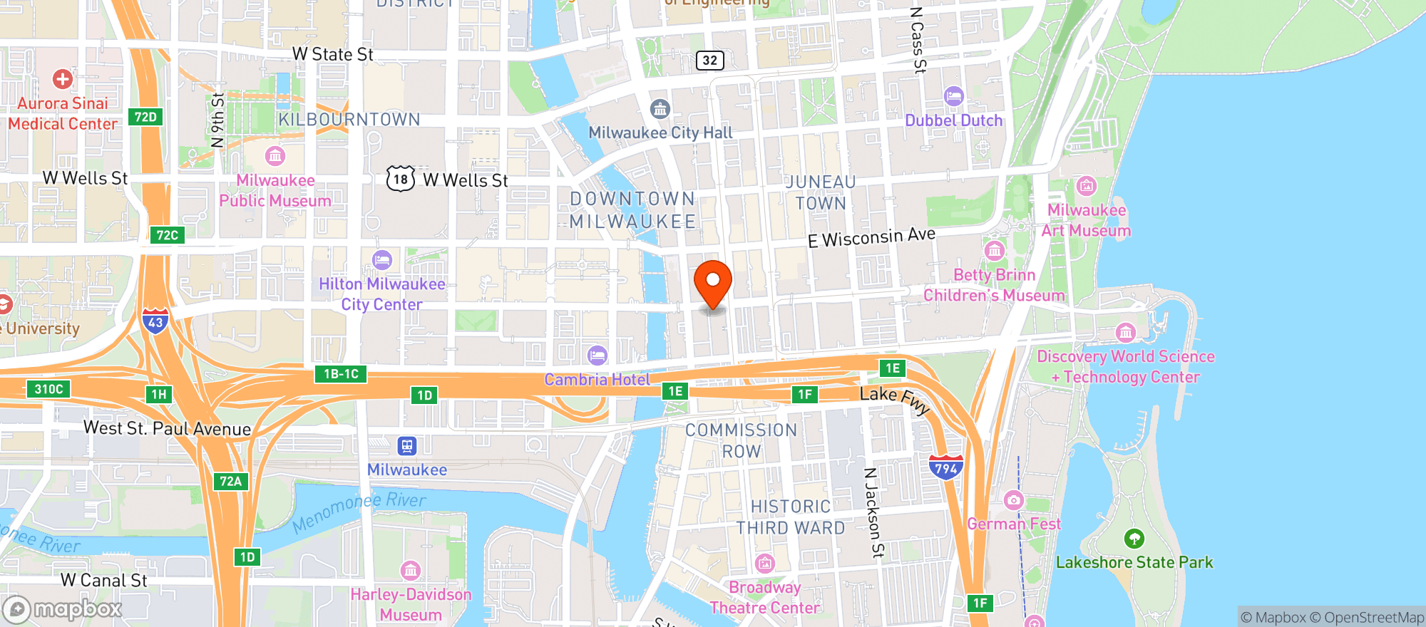 Map showing Swingin Door Corp