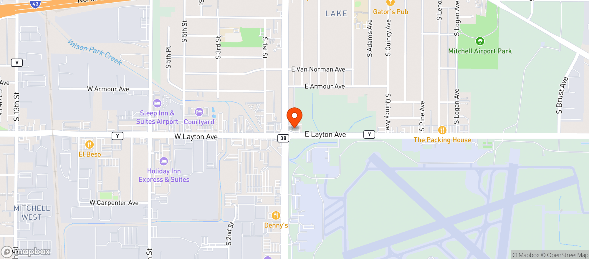 Map showing AIRPORT SHELL