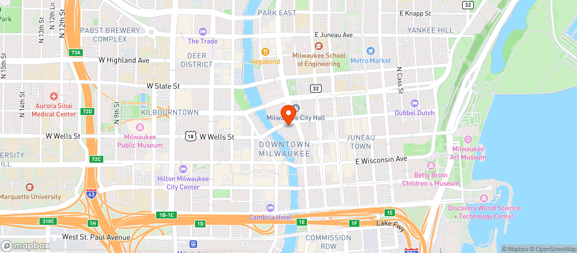Map showing Newsroom Pub