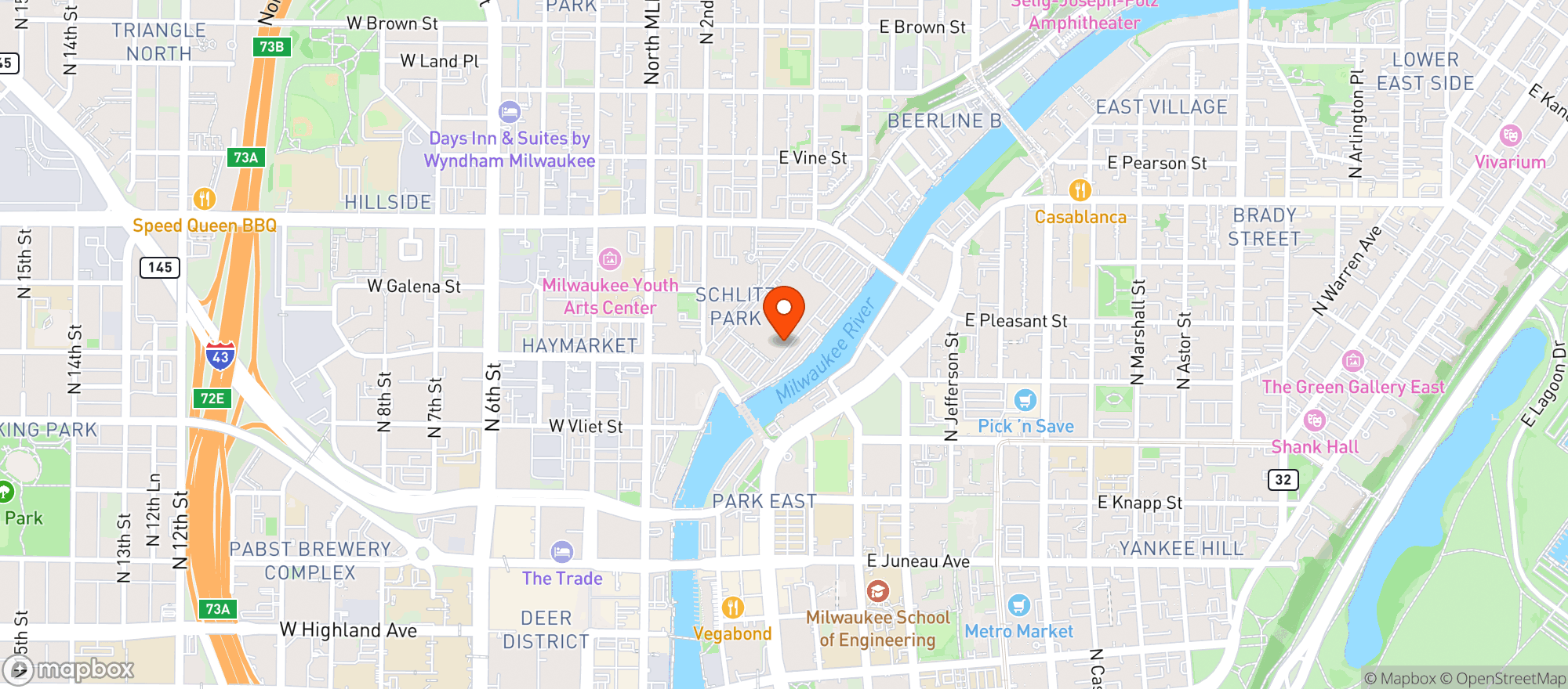 Map showing Badger South - Supplier Sample Acct